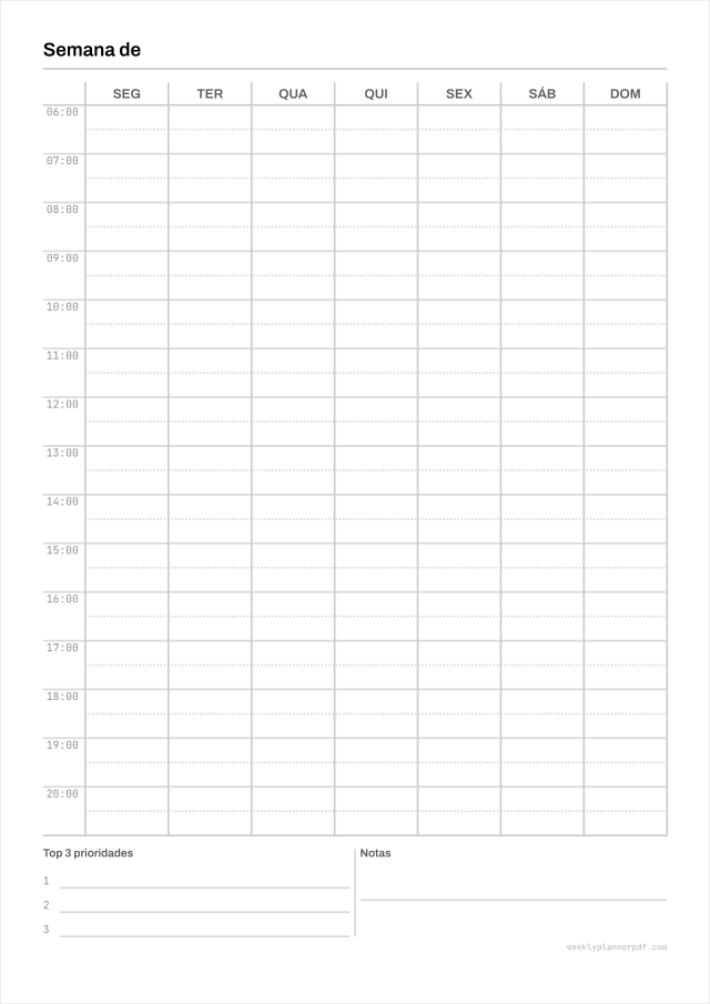 A4 weekly planner, A4 210 by 297 millimetres