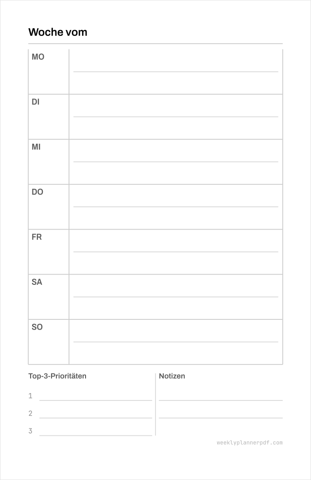 Half Letter weekly planner, Half Letter 139.7 by 215.9 millimetres