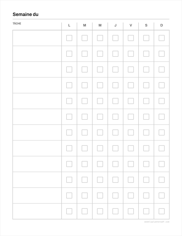 Weekly medication schedule, US Letter 215.9 by 279.4 millimetres