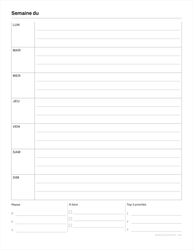 Mom weekly planner, US Letter 215.9 by 279.4 millimetres