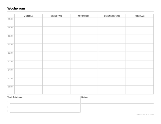 Teacher weekly planner, US Letter 215.9 by 279.4 millimetres