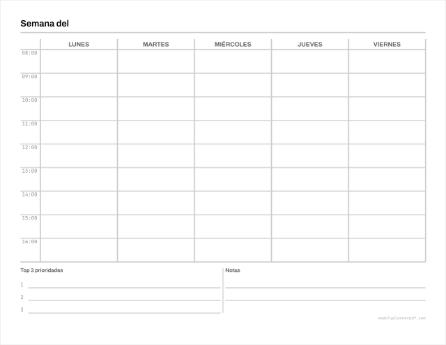 Teacher weekly planner, US Letter 215.9 by 279.4 millimetres