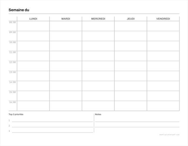 Teacher weekly planner, US Letter 215.9 by 279.4 millimetres
