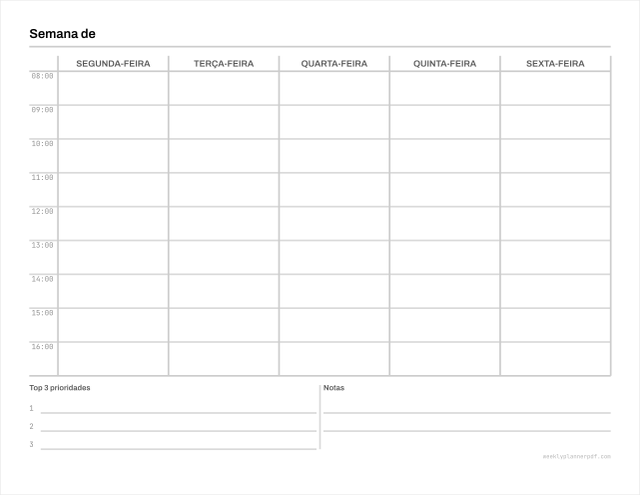 Teacher weekly planner, US Letter 215.9 by 279.4 millimetres